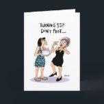 Funny 55. Geburtstag Karte<br><div class="desc">Funny 55. Geburtstagskarte für eine Frau,  die 55 Jahre alt wird</div>