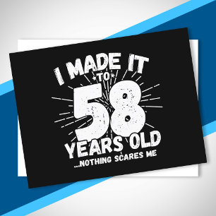 Funny 58. Geburtstag Zitat sarkastisch 58 Jahre al Postkarte