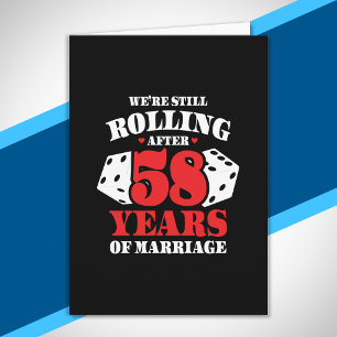 Funny 58th Anniversary Paare Verheiratet 58 Jahre Karte