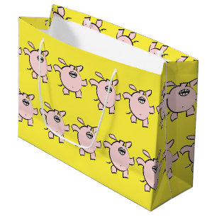 Funny 5 Cartoon Pig Baby Choose Color L Gift Große Geschenktüte