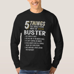 Funny 5 Dinge Großvater Buster Grafik Crazy Gesche T-Shirt