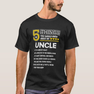 Funny 5 Dinge Onkel Coole Familie Matching Party l T-Shirt