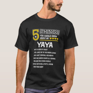 Funny 5 Dinge YaYa Cool Familienmatching Party Lon T-Shirt