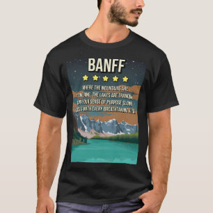 Funny 5 Star Banff National Park Travel Poster T-Shirt