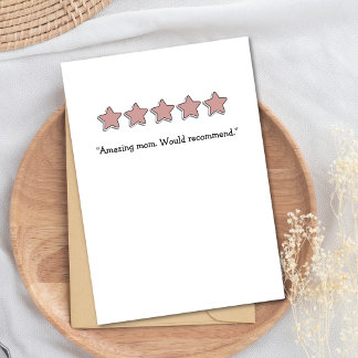 Funny 5-Star Review Mother Day Feiertagskarte