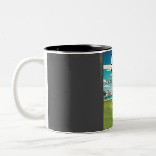 Funny 5 Star Vienna Austria Review Travel Poster Zweifarbige Tasse