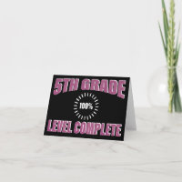 Funny 5th Grade Pink Girly Glitzer Abschluss Card