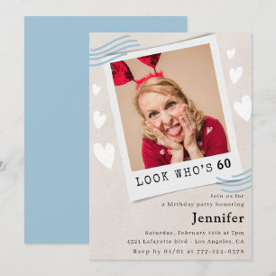 Funny 60. Geburtstag Einladungen Foto Look wer ist