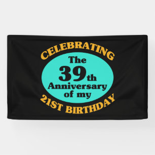 Funny 60. Geburtstag Gag Geschenk Banner