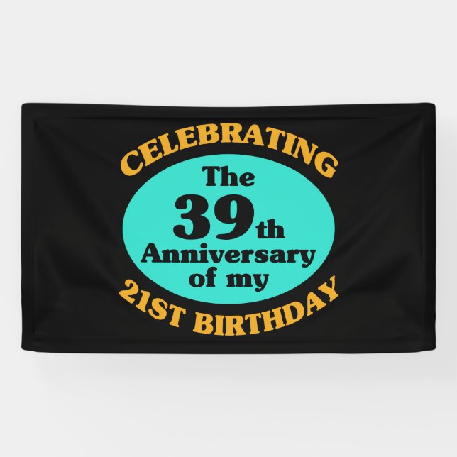 Funny 60. Geburtstag Gag Geschenk Banner (Horizontal)