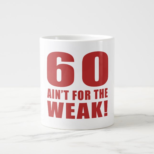 Funny 60. Geburtstag Gag Geschenke Jumbo-Tasse (Vorderseite)
