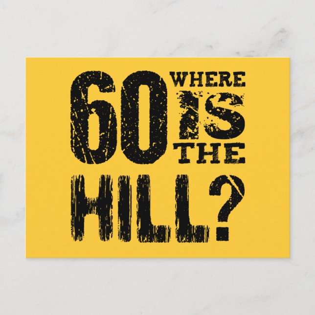 Funny 60. Geburtstag Save the Date V03D Ankündigungspostkarte (Vorderseite)