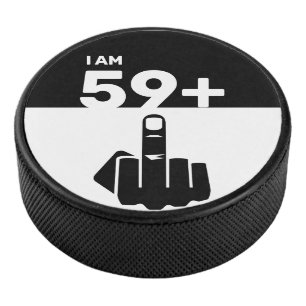 Funny 60. Geburtstagsgeschenk, 59 Plus eins Eishockey Puck