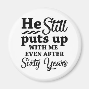 Funny 60. Hochzeitstag Magnet
