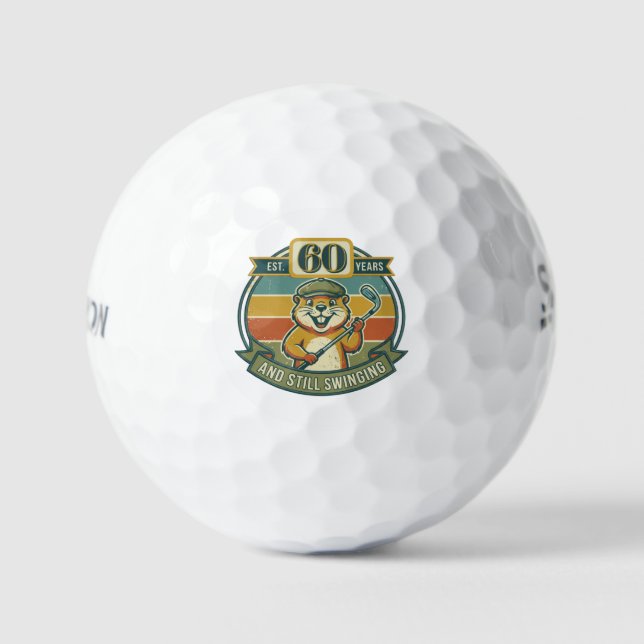 Funny 60th Birthday Golfball (Vorderseite)