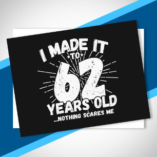 Funny 62. Geburtstag Zitat sarkastisch 62 Jahre al Postkarte