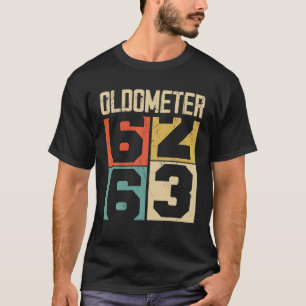 Funny 63 Years Old Oldometer Vintag 63. Geburtstag T-Shirt