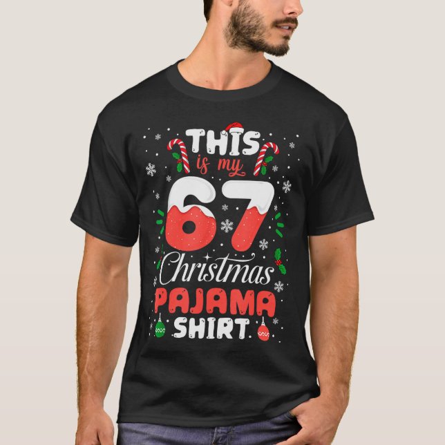 Funny 67 Christmas Pajamas Shirt Six Seven Meme Br (Vorderseite)