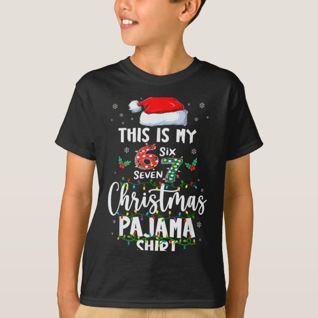 Funny 67 Christmas Pajamas Shirt Six Seven Meme Br (Vorderseite)