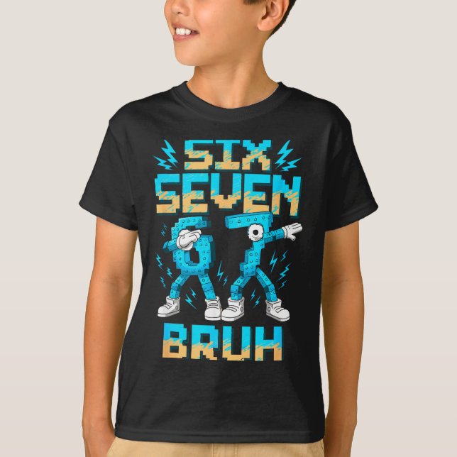Funny 67 Dab Six Seven Burh Christmas 6 7 Dabbing  T-Shirt (Vorderseite)