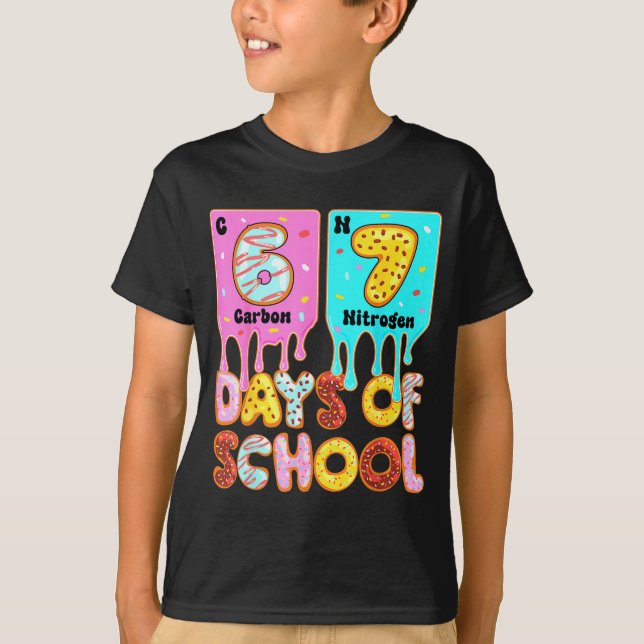 Funny 67 Days Of School Meme Periodic Table Drip G T-Shirt (Vorderseite)