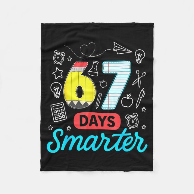 Funny 67 Days Smarter Six Seven Meme Teachers Stud Fleecedecke (Vorderseite)