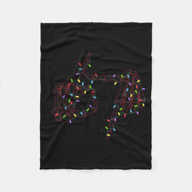 Funny 67 Hand Six Seven Meme Brainrot Christmas Xm Fleecedecke (Vorderseite)