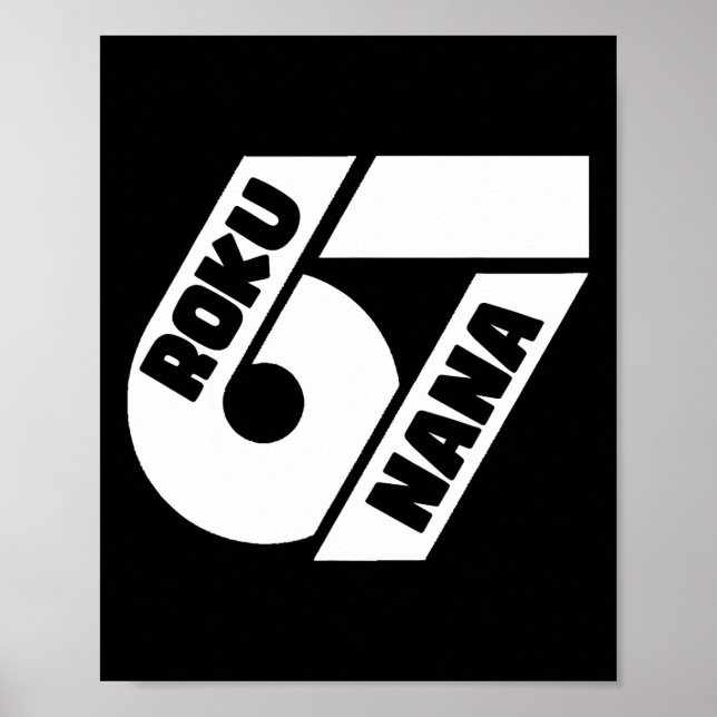 Funny 67 Japanese Meme Roku Nana Graphic Design  Poster (Vorne)