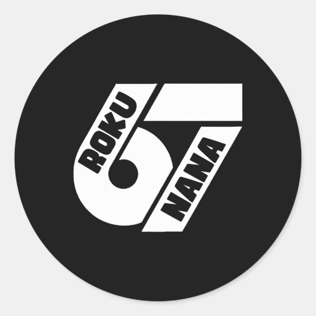 Funny 67 Japanese Meme Roku Nana Graphic Design  Runder Aufkleber (Vorderseite)