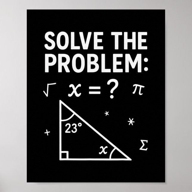 Funny 67 Math Meme Solve The Problem Teacher For S Poster (Vorne)