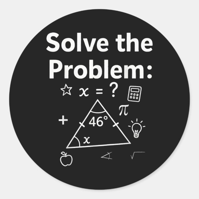 Funny 67 Math Meme Solve The Problem Teacher For S Runder Aufkleber (Vorderseite)