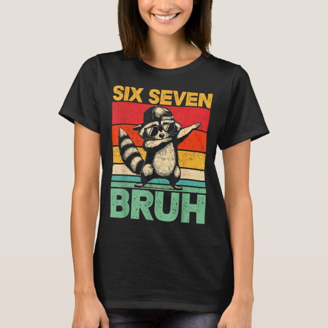 Funny 67 Meme Boys Kids 6 7 Dabbing Six Seven Bruh T-Shirt (Vorderseite)