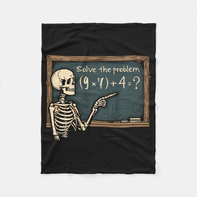 Funny 67 Meme Brainrot Joke Halloween Skeleton Mat Fleecedecke (Vorderseite)