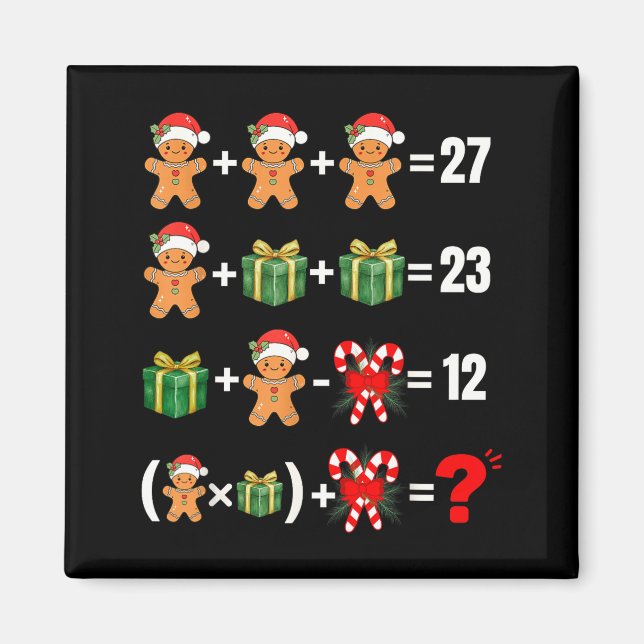 Funny 67 Meme Candy Merry Santa Math Teacher Chris Magnet (Vorne)
