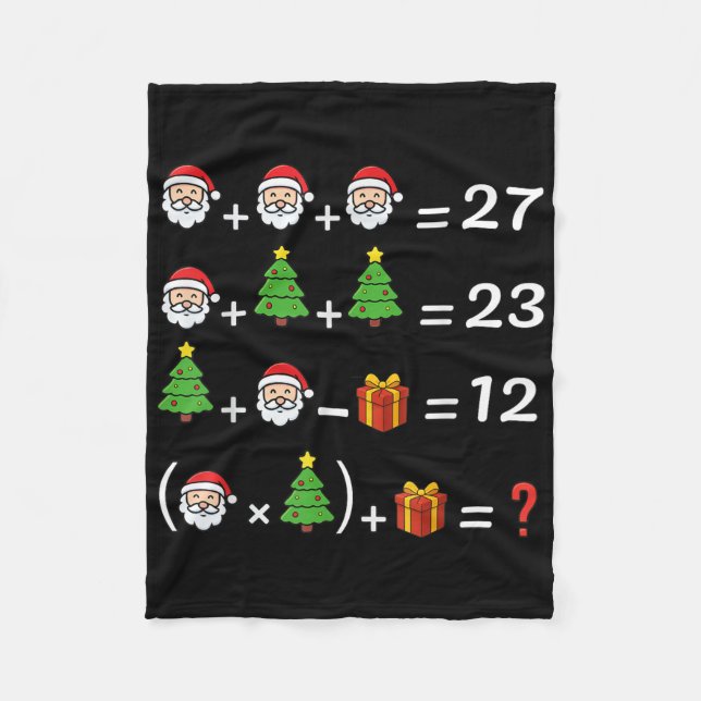 Funny 67 Meme Christmas Math Teacher Santa Six Sev Fleecedecke (Vorderseite)