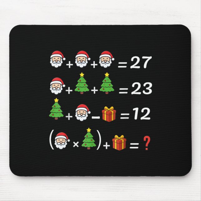 Funny 67 Meme Christmas Math Teacher Santa Six Sev Mousepad (Vorne)