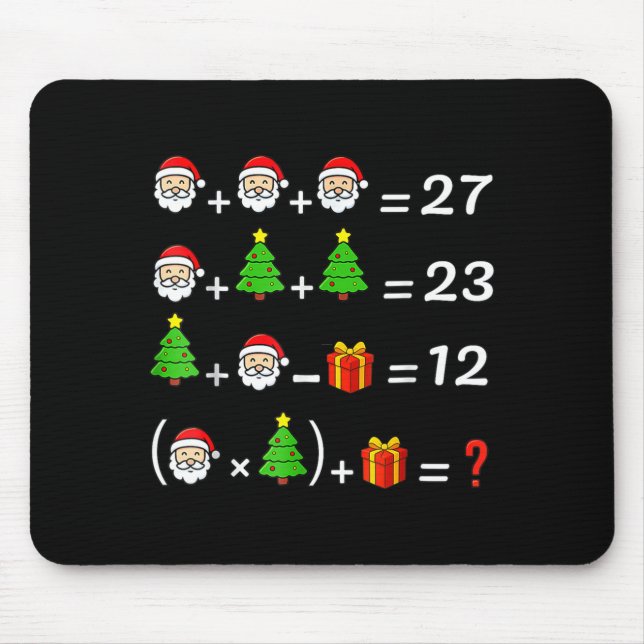 Funny 67 Meme Christmas Math Teacher Santa Six Sev Mousepad (Vorne)