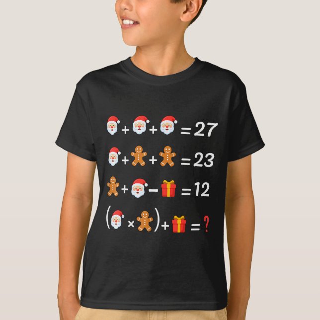 Funny 67 Meme Christmas Math Teacher Santa Six Sev T-Shirt (Vorderseite)