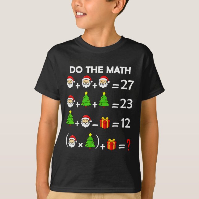 Funny 67 Meme Christmas Math Teacher Santa Six Sev T-Shirt (Vorderseite)