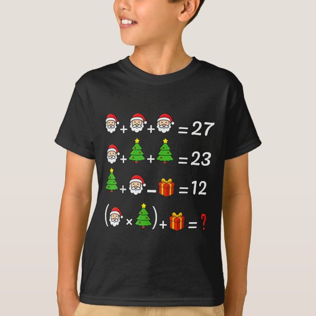 Funny 67 Meme Christmas Math Teacher Santa Six Sev T-Shirt (Vorderseite)