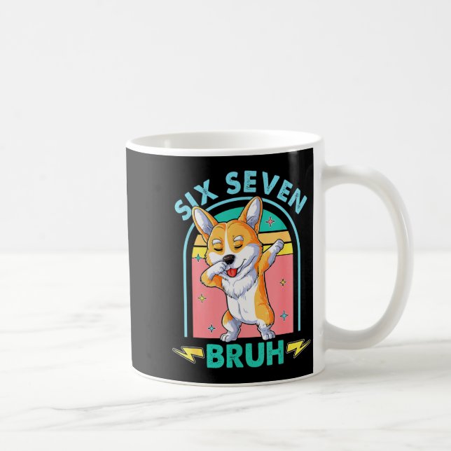 Funny 67 Meme Dog Six Seven Bruh Kids Boys Tee  Kaffeetasse (Rechts)
