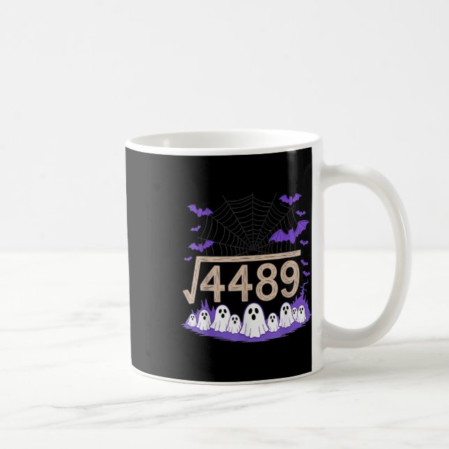 Funny 67 Meme Math Teacher 6 7 Halloween Square Ro Kaffeetasse (Rechts)