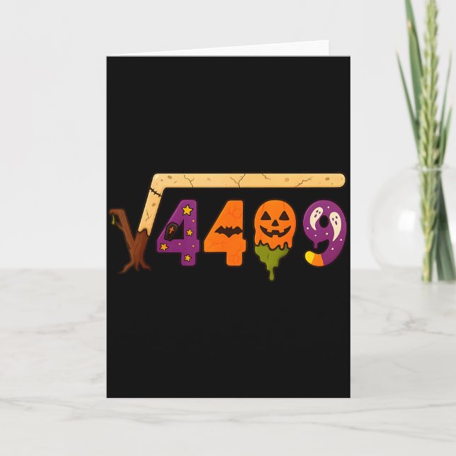 Funny 67 Meme Math Teacher 6 7 Halloween Square Ro Karte (Vorderseite)