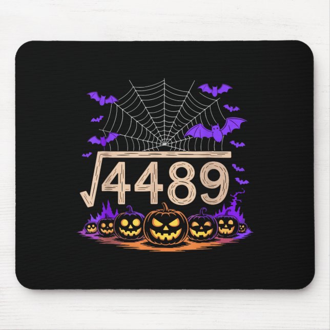 Funny 67 Meme Math Teacher 6 7 Halloween Square Ro Mousepad (Vorne)