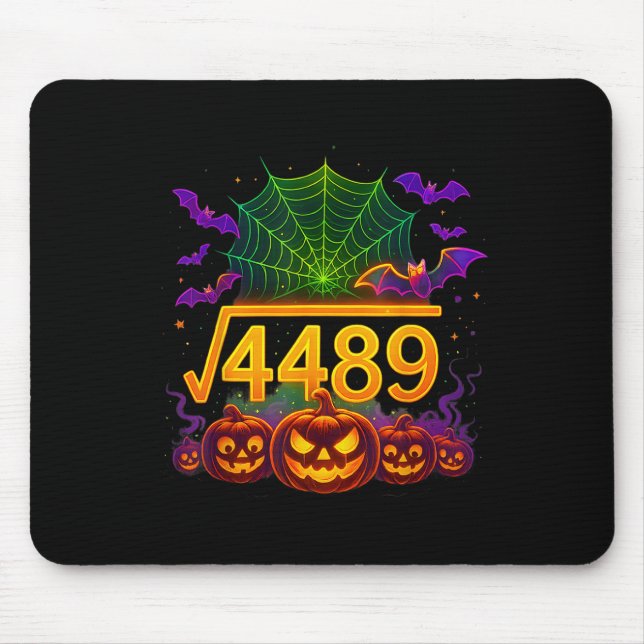Funny 67 Meme Math Teacher 6 7 Halloween Square Ro Mousepad (Vorne)