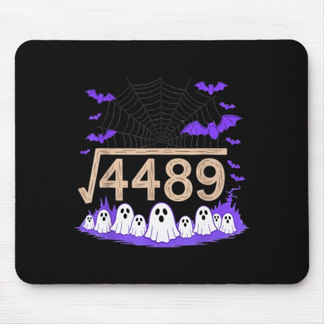 Funny 67 Meme Math Teacher 6 7 Halloween Square Ro Mousepad (Vorne)