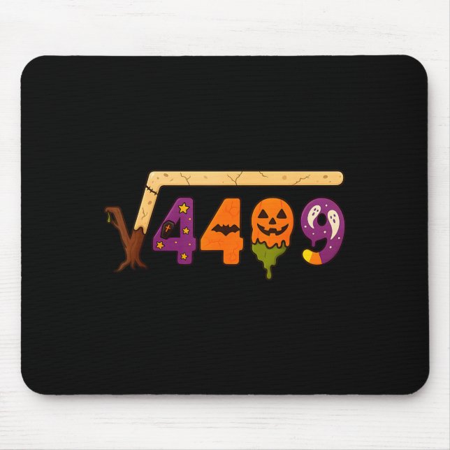Funny 67 Meme Math Teacher 6 7 Halloween Square Ro Mousepad (Vorne)