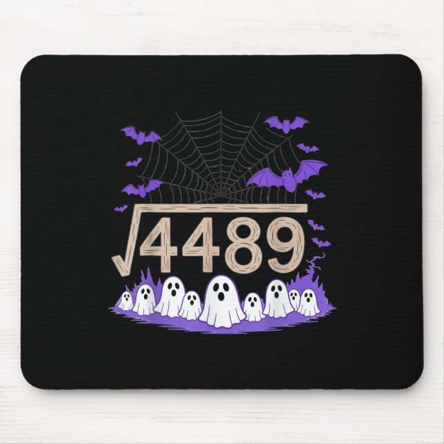Funny 67 Meme Math Teacher 6 7 Halloween Square Ro Mousepad (Vorne)