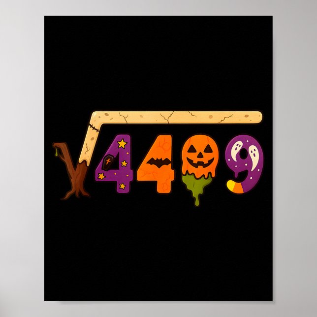 Funny 67 Meme Math Teacher 6 7 Halloween Square Ro Poster (Vorne)