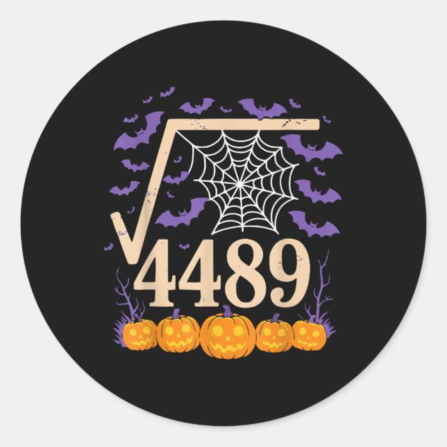 Funny 67 Meme Math Teacher 6 7 Square Root 4489  Runder Aufkleber (Vorderseite)